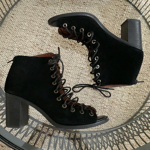 Jeffrey Campbell Cors Black Suede Booties, Size 8.5 - Picture 2 of 9